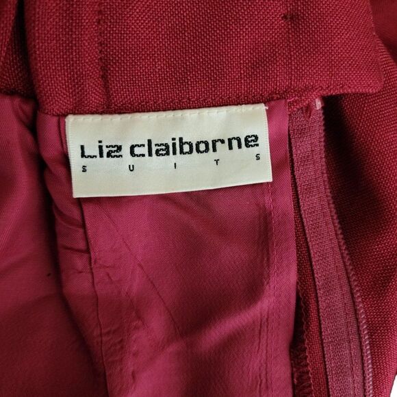 Liz Clairborne Straight Pencil Skirt Back Slit Womens Size Small Pink Fuchsia - Picture 5 of 5